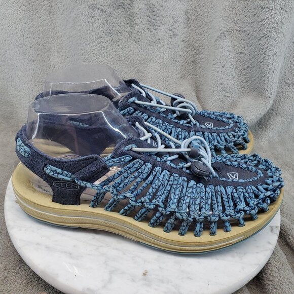Keen Shoes Womens Size 8.5 Blue Textile Uneek Braided Bungee Shoes *Read* - Picture 4 of 9